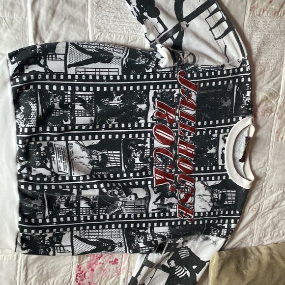 RARE VINTAGE 80s Elvis Presley Liberty Flyer Jailhouse Rock crew neck in white. - Picture 1 of 7